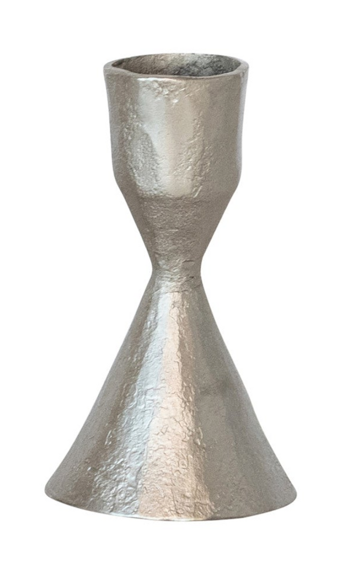 Hand-Forged Cast Iron Taper Holder, 2 Finishes