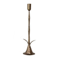 Hand-Forged Metal Stem Shaped Taper Holder, Antique Brass Finish