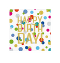 Happy Birthday Confetti Paper Cocktail Napkins - A. Dodson's