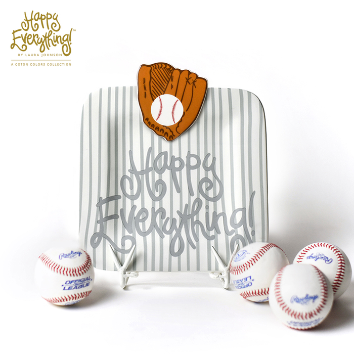 HAPPY EVERYTHING STONE SKINNY STRIPE 9.25 MINI PLATTER - A. Dodson's