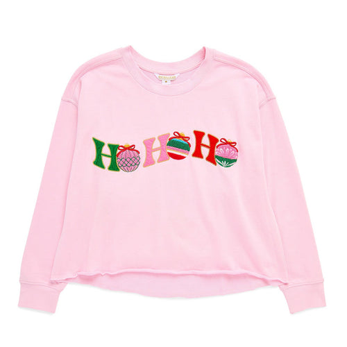 ASST/8 "HO HO HO" LOUNGE SWEATSHIRTS,BLUSH
