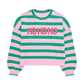 ASST/8 "HO HO HO" SCALLOP TRIM RELAXED SWEATERS,GR