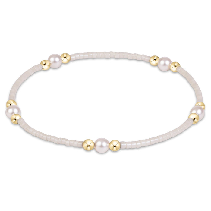 enewton Hope Purpose Pearl bracelet in Milkshake