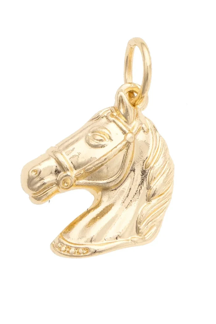 Horsehead Charm in Shiny Gold by Canvas