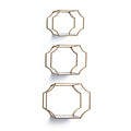 Hudson Mirrored Wall Shelves, Set Of 3