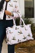 Ida Mae Mallory Ducks Pink Quilted Tote Bag