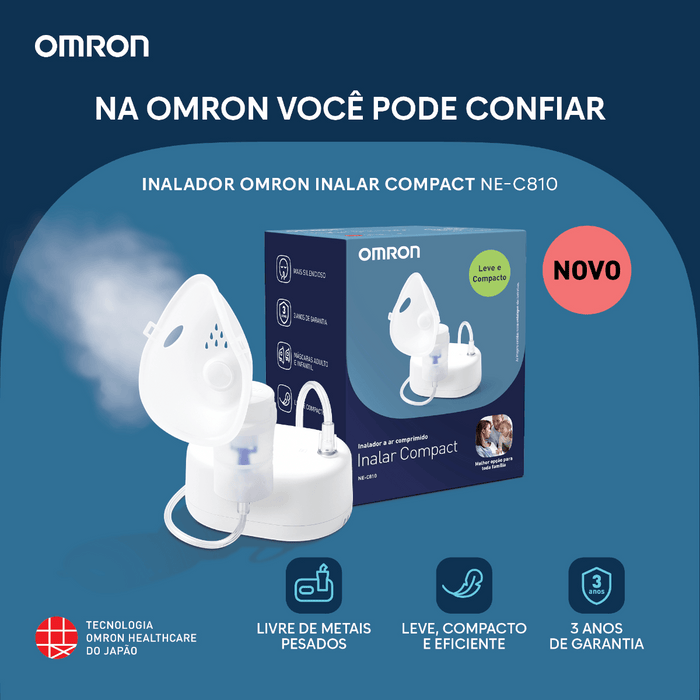 Inalador e Nebulizador Inalar Compact Omron NE-C810 - FisioStore