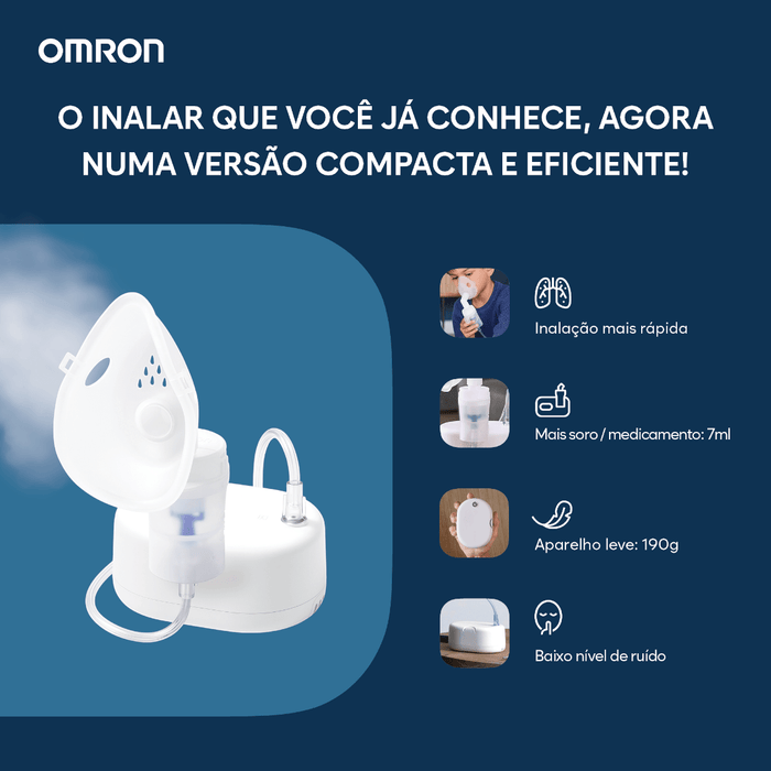 Inalador e Nebulizador Inalar Compact Omron NE-C810 - FisioStore