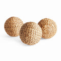 Jace Water Hyacinth Orbs 6.5", Set Of 3