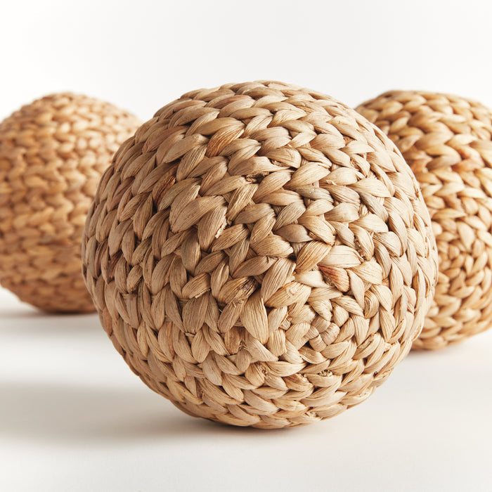 Jace Water Hyacinth Orbs 6.5", Set Of 3 - View 2