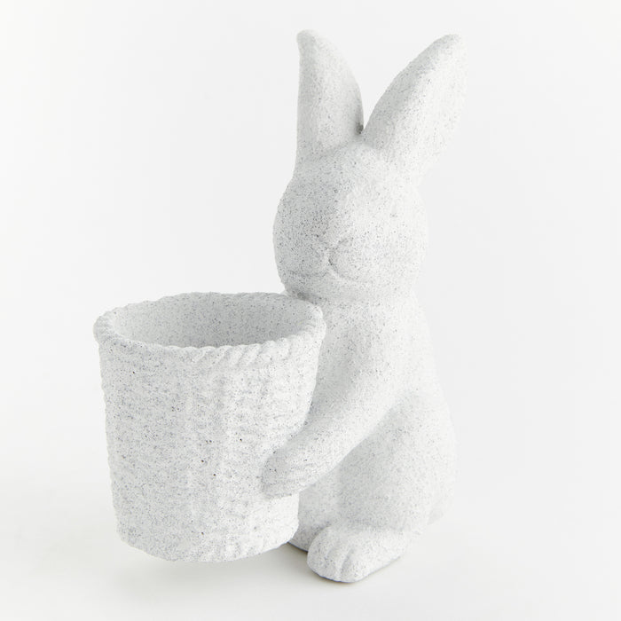 Janie Rabbit With Basket Pot - View 2
