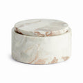 Jaqueline Marble Round Lidded Box Wide