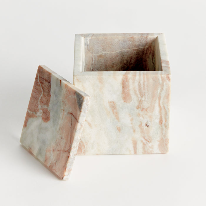 Jaqueline Marble Square Lidded Box Tall - View 4