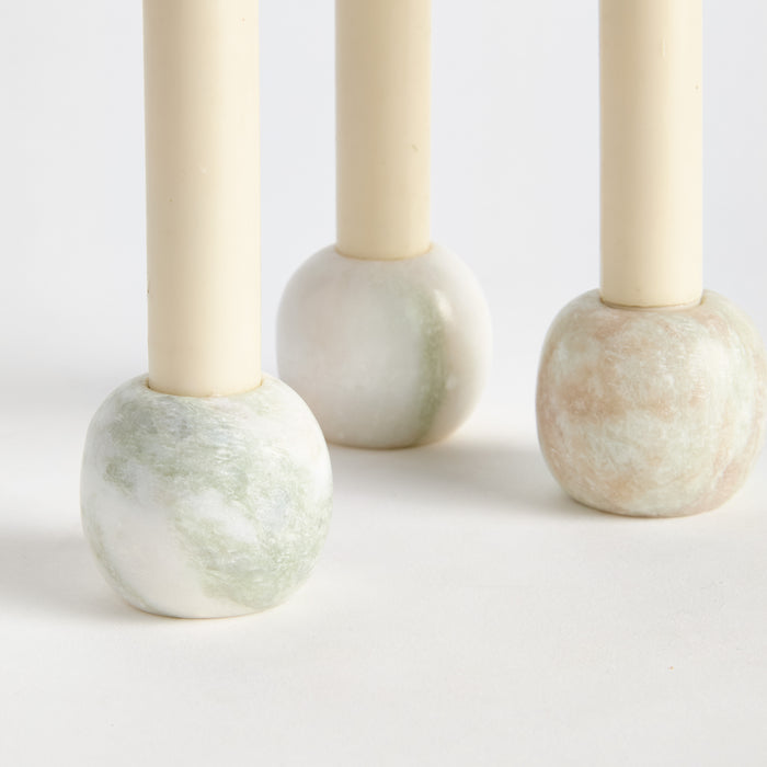 Jocelyn Marble Taper Holders, Set Of 3 - View 2