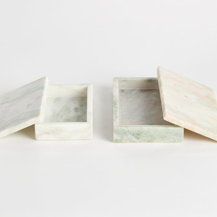 Johanna Marble Lidded Boxes, Set Of 2 - View 5