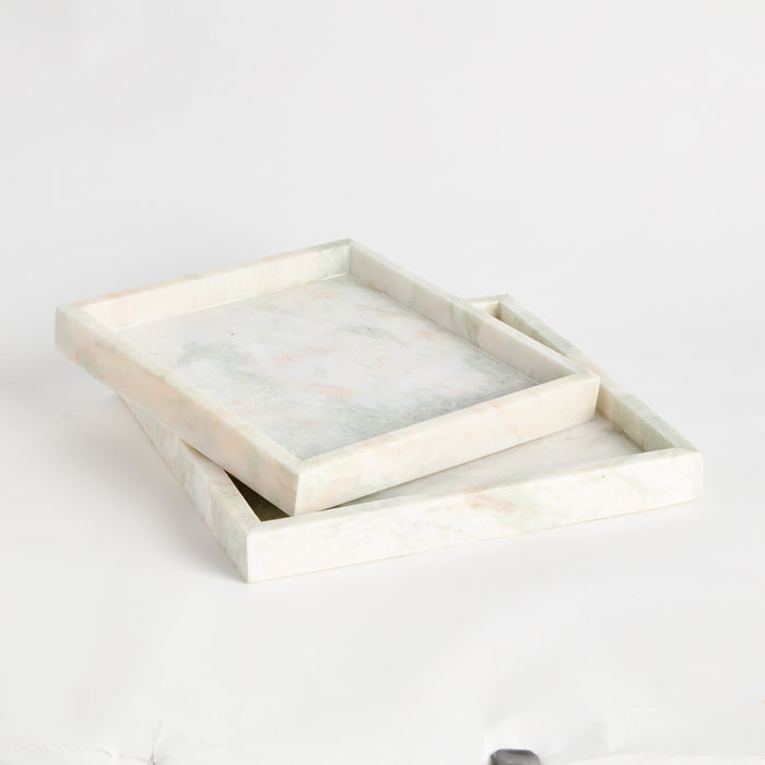 Johanna Square Marble Trays Large, Set Of 2 - View 2