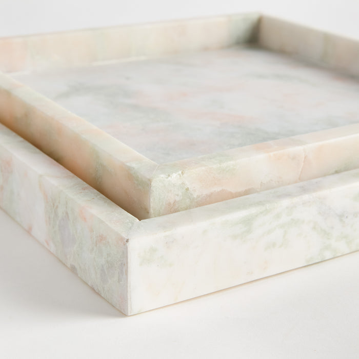 Johanna Square Marble Trays Large, Set Of 2 - View 5