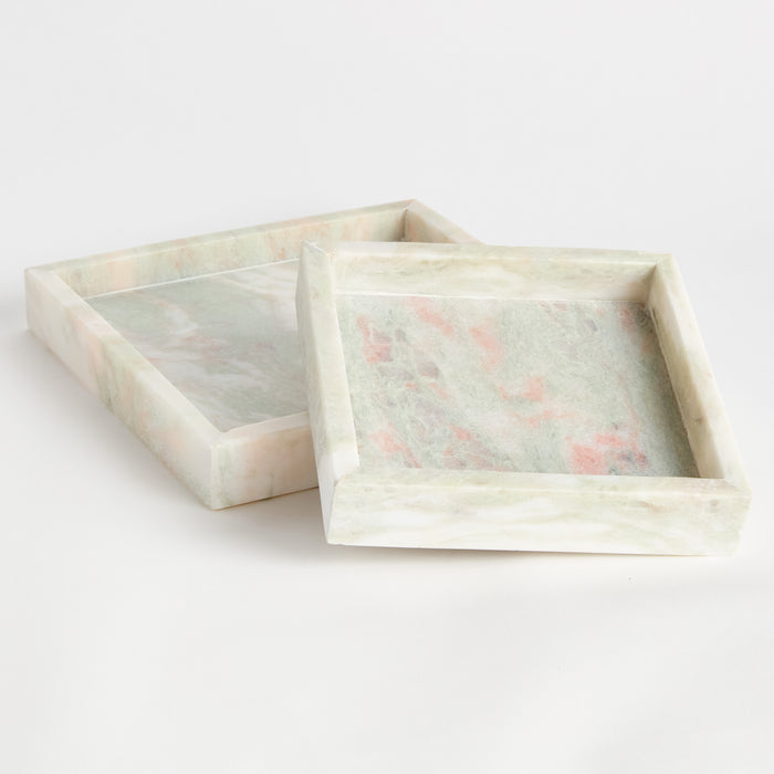 Johanna Square Marble Trays Small, Set Of 2 - View 3
