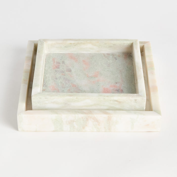 Johanna Square Marble Trays Small, Set Of 2 - View 4