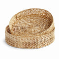 Juliet Abaca Round Trays, Set Of 2