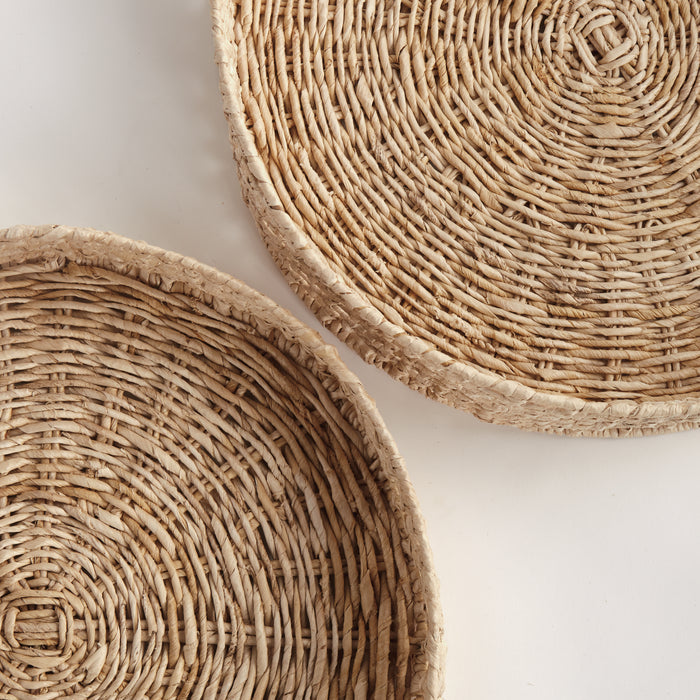 Juliet Abaca Round Trays, Set Of 2 - View 3
