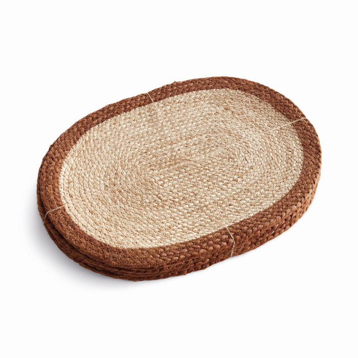 Jute Coil Oval Placemats, Set Of 8