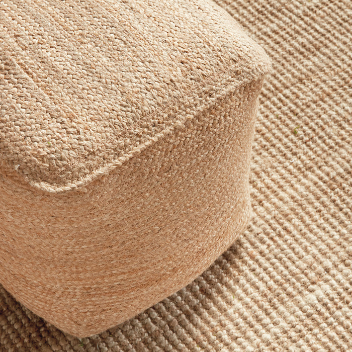 Jute Square Pouf - View 5