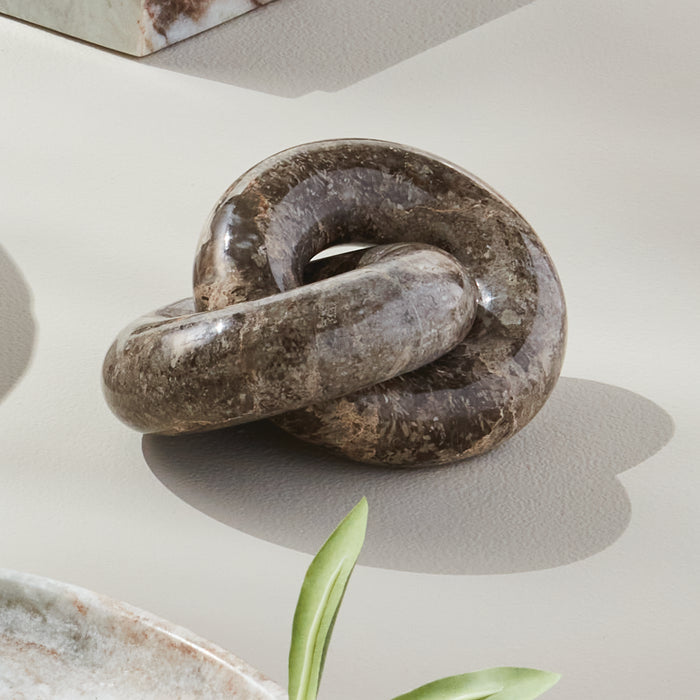 Linked Marble Rings Sculpture - View 6