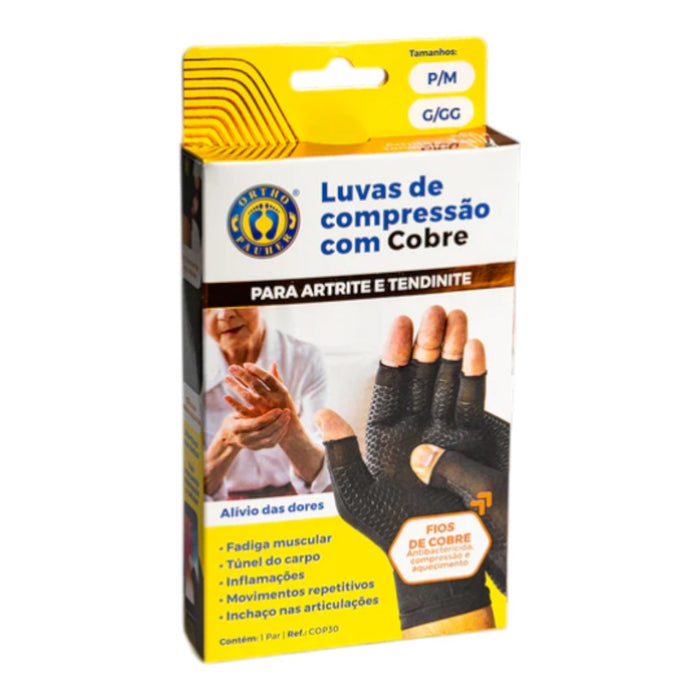 Luva de Compressão com Cobre Ortho Pauher COP30