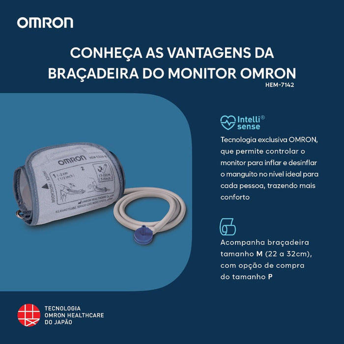 Monitor de Pressão Arterial de Braço Omron HEM-7142 - FisioStore