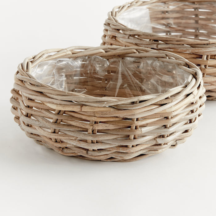 Normandy Low Basket Planters, Set Of 2 - View 2