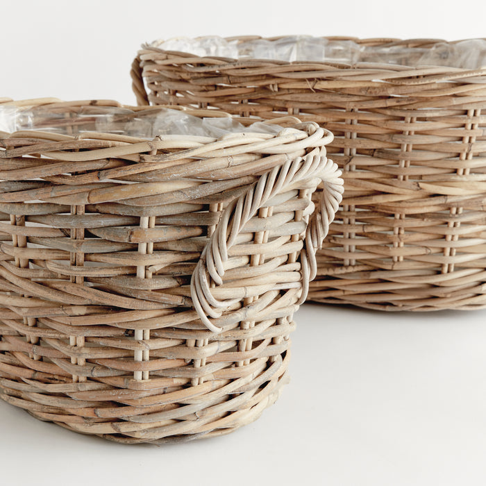 Normandy Oval Basket Planters, Set Of 2 - View 2
