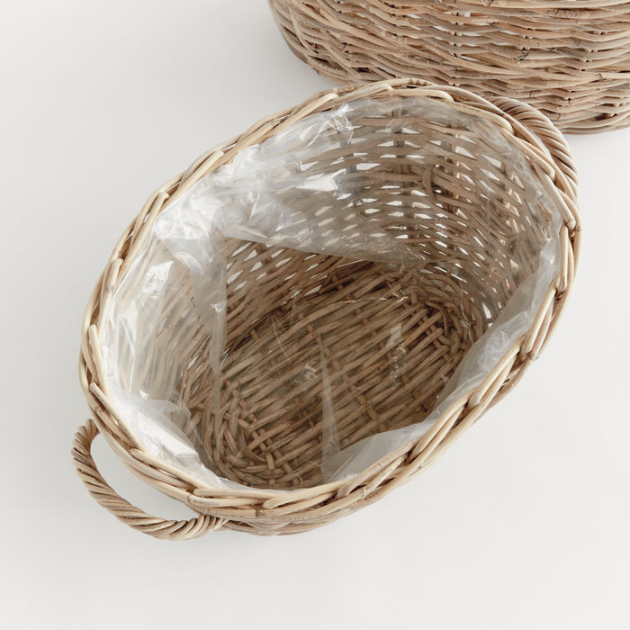 Normandy Oval Basket Planters, Set Of 2 - View 3