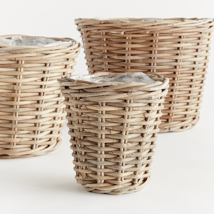 Normandy Tapered Basket Planters, Set Of 3 - View 2