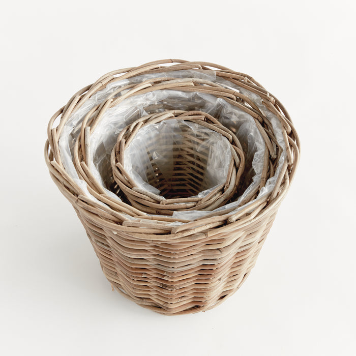 Normandy Tapered Basket Planters, Set Of 3 - View 4