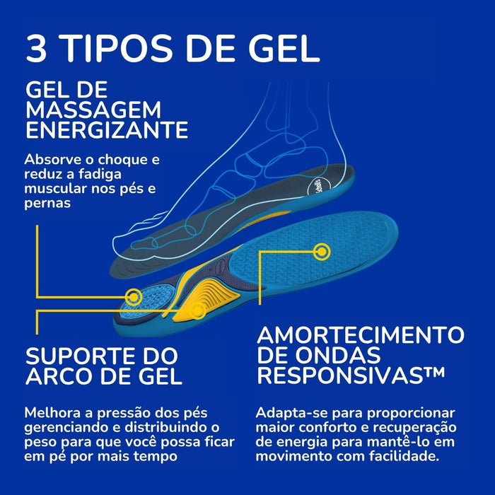 Palmilha Dia a Dia Massaging Gel Dr Scholl 40 a 45 Par