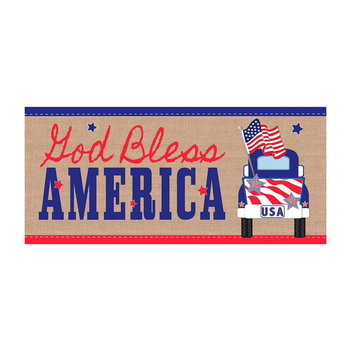 Patriotic Door Decor and Sassafras Mat Set