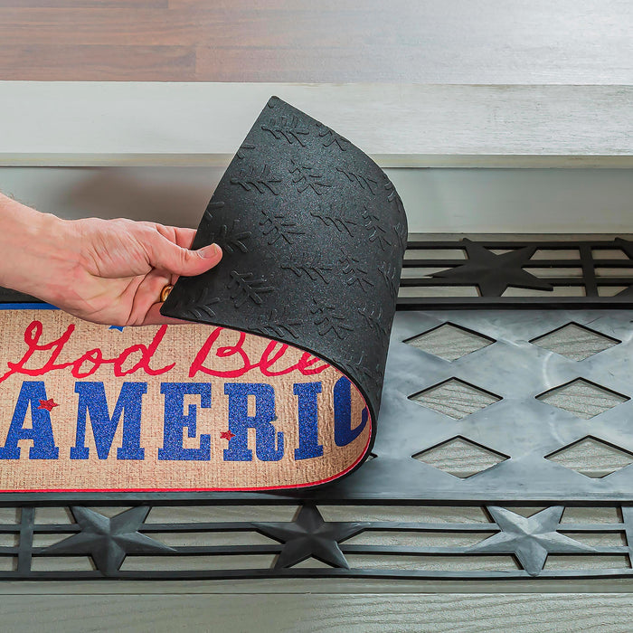Patriotic Door Decor and Sassafras Mat Set