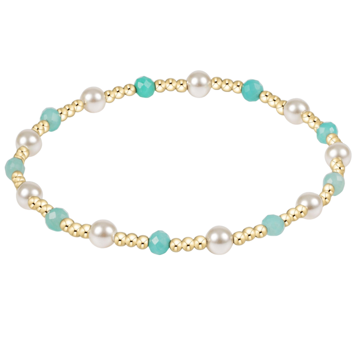 Pearl Sincerity 4mm Gem Bracelet - Amazonite by Enewton