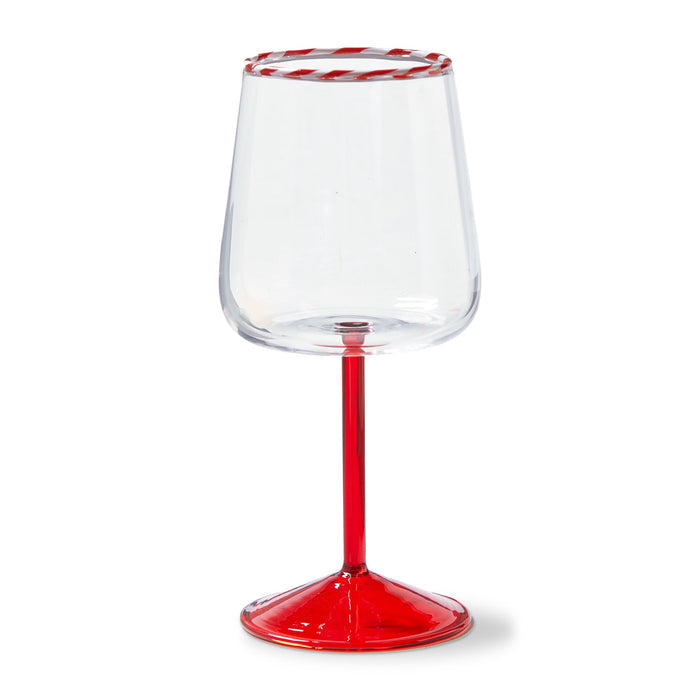 Peppermint Stripe All Purpose Wine Glass