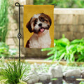 Pet Central Photo Dogs Shih Tzu Suede Garden Flag by Evergreen