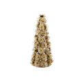 Plastic Tinsel Ball Tree with Glitter & Silver Color Beads, Antique Silver Finish