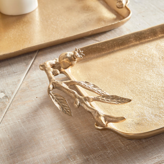 Pomegranate Branch Decorative Trays, Set Of 2 - View 8