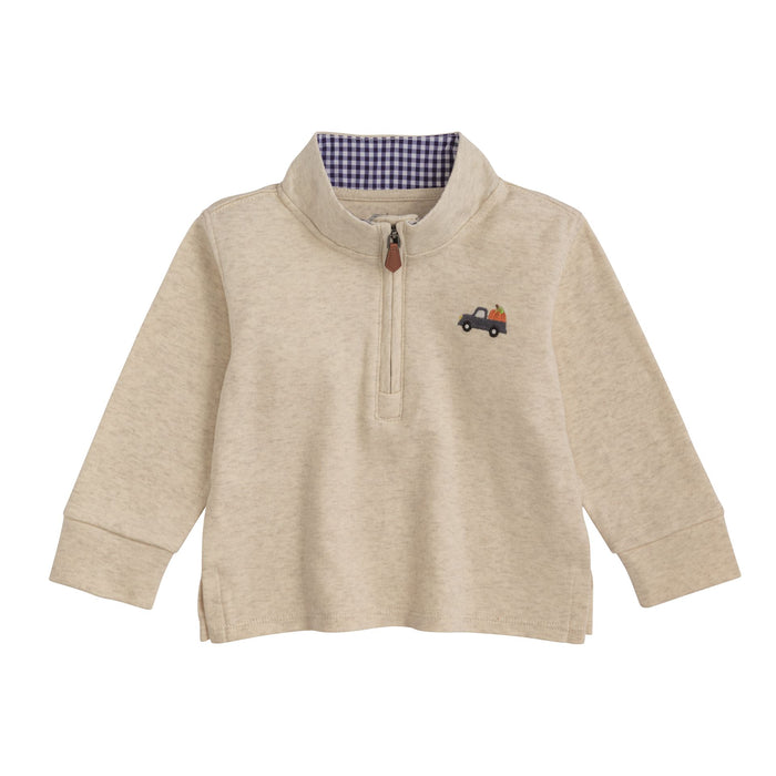 Pumpkin Truck Quarter Zip by Mud Pie