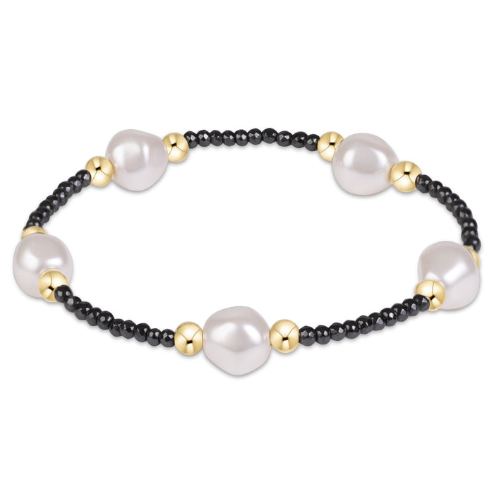 enewton Purpose Admire Pearl 8mm Faceted Hematite Bracelet