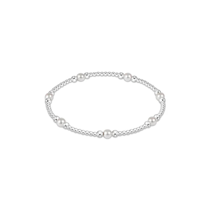 purpose pearl 4mm bead bracelet - sterling by enewton