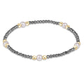 enewton Purpose Pearl 4mm Silver Faceted Hematite Bracelet