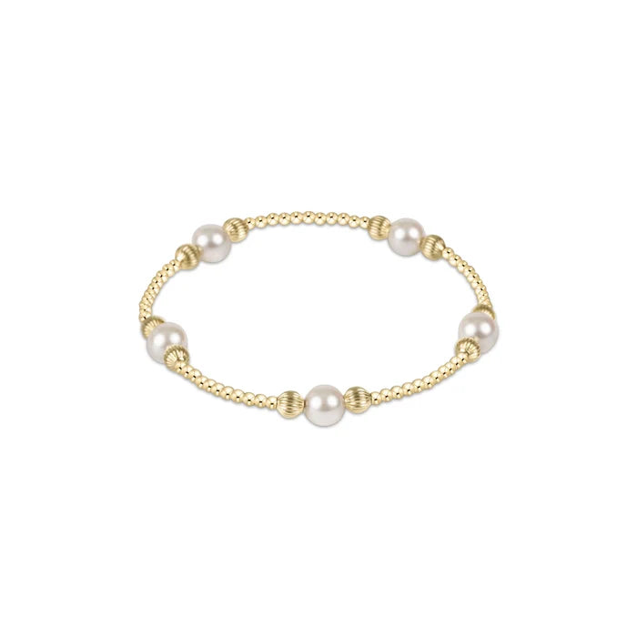 Purpose Pearl 6mm Dignity Gold Bracelet - by enewton