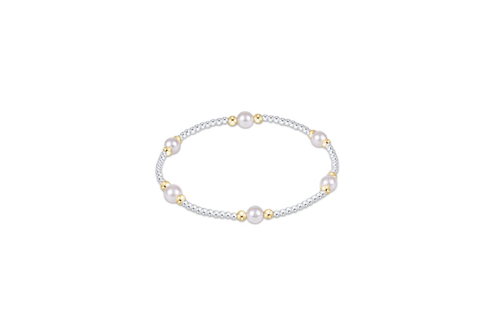Purpose Pearl Mixed Metal 5mm Bracelet by enewton