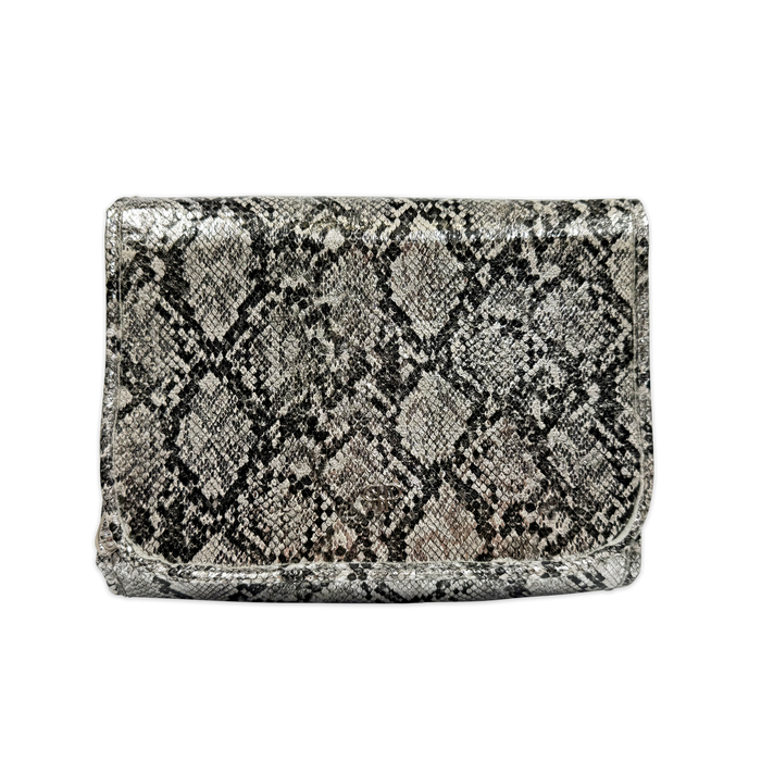 PurseN Classic Toiletry Case - Silver Python - A. Dodson's